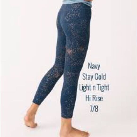 Size 4 Stay Gold Zyia 7/8 Leggings - Picture 1 of 4